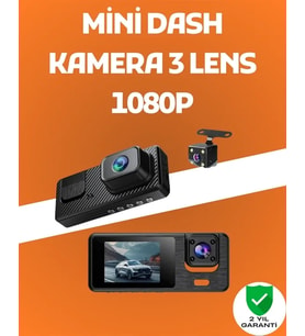 3 Kanallı Araç Dvr – Ön + İç + Arka Kamera İle Tam Kapsama, Yüksek Güvenlik