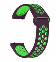 Microsonic Samsung Galaxy Watch 4 44mm Rainbow Sport Band Kordon Mor Yeşil