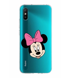Xiaomi Redmi 9A Uyumlu Kapak Minnie Mouse Tasarımlı Şeffaf Silikon Kılıf