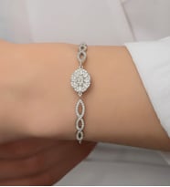 Saklı Takı Kadın 925 Ayar Gümüş Bagetli Bileklik