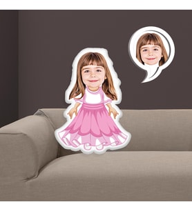 eJOYA Kişiye Özel Fotoğraflı Renkli Barbie Yastık 116136