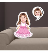 eJOYA Kişiye Özel Fotoğraflı Renkli Barbie Yastık 116136