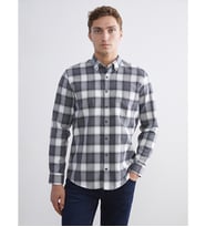 LCWAIKIKI Classic Siyah Regular Fit Uzun Kollu Ekose Erkek Gömlek