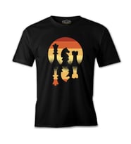 Mirrored Chess Pieces Siyah Erkek Tshirt