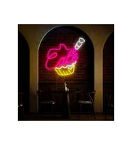 Cake Yazılı ve Şekilli Neon Tabela