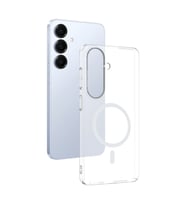 Samsung Galaxy S24 FE Kılıf Kablosuz Şarj ve Magsafe Destekli SlimSafe Premium Sert PC Silikon Kapak (Renksiz)