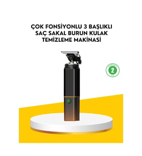 3’ü 1 Arada Erkek Bakım Seti, Saç, Sakal ve Burun Tüyü Kesme Makinesi