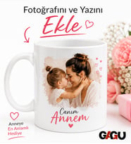 Anneye Özel Kupa – Fotoğraflı & Yazılı Kişiye Özel Porselen Kupa  Anneler Günü Hediye