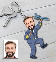 Kişiye Özel Pilot Tasarımlı Karikatür Anahtarlık 102
