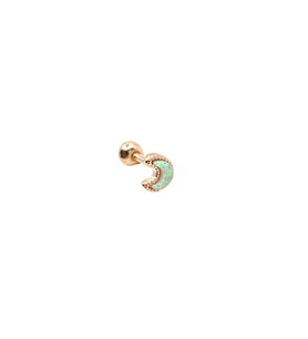 Masaliko Ay Opal Gümüş Piercing Küpe Ms2911, 925 Ayar Gümüş, İthal Ürün (Altın)
