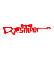 Sniper Sticker 17x17 Cm Kırmızı