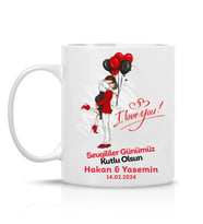 Sevgililer Gününe Özel 14 Şubat Hediyesi Çay Kahve Kupa Bardak-sev28