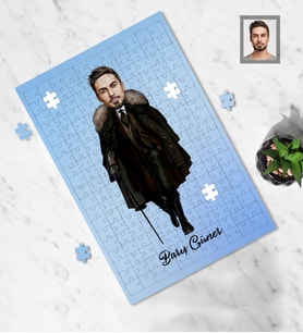 Kişiye Özel Kabadayı Karikatürlü A4 99 Parça Puzzle Bay-3