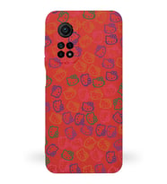 Xiaomi Mi 10T Pro Uyumlu Lansman Kılıf Hello Kitty Tasarımlı İçi Kadife Kapak-Kırmızı (Şeffaf)