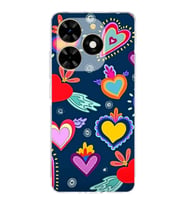 PrintiFy Tecno Spark Go 2023 ile Uyumlu Retro Color 3  Kamera Korumalı Şeffaf  Kılıf