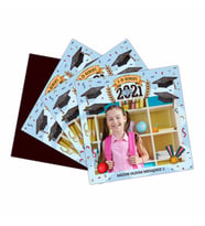 Kişiye Özel Fotoğraflı Mezun Oldum Magnet (6 Adet) (Pembe)