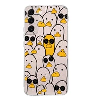 Samsung Galaxy S22 Plus  Kamera Korumalı Kapak Duck Tasarımlı  Şeffaf Kılıf