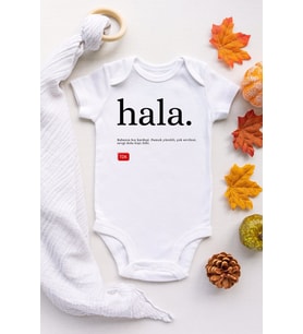 Unisex Bebek Beyaz Hala Tdk Çıtçıtlı Body Zıbın