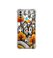 PrintiFy Tecno Spark 7t ile Uyumlu Düşlerin Dansı Serisi Göçebe Şatolar Tasarımlı Uv Baskılı Köşe Korumalı Antişok Kılıf
