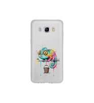 Samsung Galaxy J5 2016 ile Uyumlu Splash Bukalemun Tasarımlı Şeffaf Silikon Kılıf