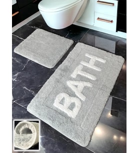 Jarama Açık Gri 2li Banyo Paspası (60x100 50x60 cm)