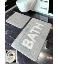 Jarama Açık Gri 2li Banyo Paspası (60x100 50x60 cm)