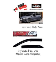 Hyundai I-20 2015 - 2017 Model 4'Lü Mugen Cam Rüzgarlığı