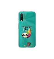 Poco M3 ile Uyumlu Splash Tembel Hayvan Tasarımlı Şeffaf Silikon Kılıf