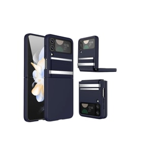 Samsung Galaxy Z Flip 4 Kılıf Belt Flip Kapak - Lacivert