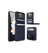 Samsung Galaxy Z Flip 4 Kılıf Belt Flip Kapak - Lacivert