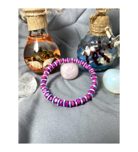 Kadın - Çok Şık Fuşya Rengi Bileklik  Handmade