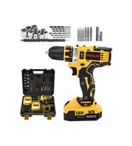 24 Parça 58Vf Akülü Vidalama Matkap Seti Çift Batarya