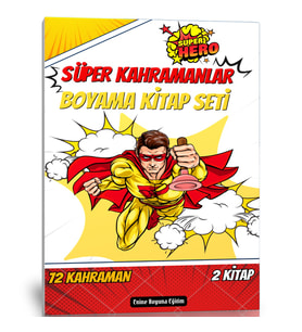 Süper Kahramanlar Boyama Kitap Seti (2 Kitap 72 Kahraman)
