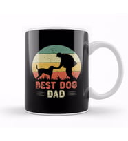 Best Dog Dad Vintage Köpek Kupa Bardak Porselen