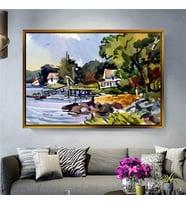 Altın Çerçeveli dekoratif tablo l207 (Gold)