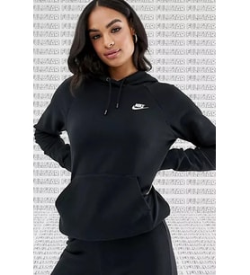 Nike Sportswear Essential Pullover Hoodie Kapüşonlu Sweatshirt Siyah