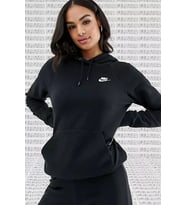 Nike Sportswear Essential Pullover Hoodie Kapüşonlu Sweatshirt Siyah
