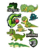 Timsah Sticker Set-2 10 Parça Telefon, Tablet, Defter, Laptop Sticker