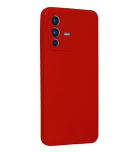 Pilelistore   Vivo V23 5G Kılıf Nano içi Kadife Silikon - Kırmızı