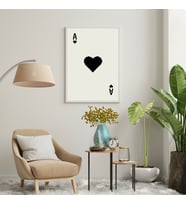 Siyah Kartlar Duvar Tablosu Çerçeveli 3'lü Set Beyaz Renk 35 x 50 Boyut/Ebat (Standart)