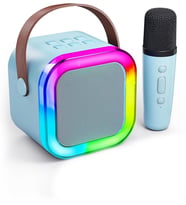 TT SZB-WR187 Karaokeli Bluetooth RGB Hoparlör TF Kartı / USB / Aux (Mavi-Mavı)