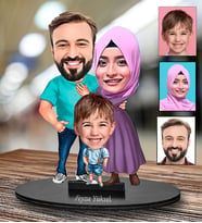 Aile Tasarımlı Karikatür Biblo 123