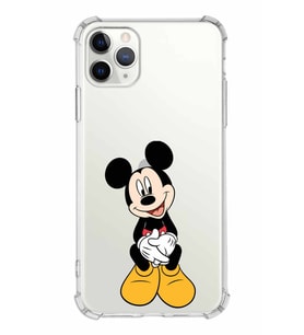 Apple iPhone 11 ProMax Uyumlu Köşe Korumalı Antişok  Kapak Mickey Mouse Tasarımlı Şeffaf  Kılıf