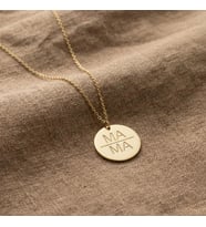 Minimalist Tasarım Mama Anne Kolye Anneler Günü Hediye Takı 925K Gümüş (Gold)
