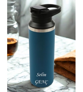 Outdoor 304 Çelik Termos , 500 ml Kişiye Özel İsimli (Turkuaz)
