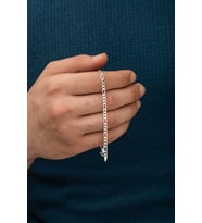 925 Ayar Gümüş Figaro Zincir Bileklik 5 MM 20 CM