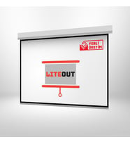 LiteOut 240x200cm Motorlu Kumandalı Projeksiyon Perdesi