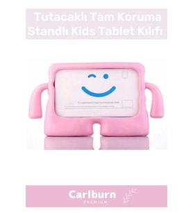 Özel Üretim Apple Samsung Uyumlu 8.7 Inç Yumuşak Dokulu Tutacaklı Tam Koruma Standlı Kids