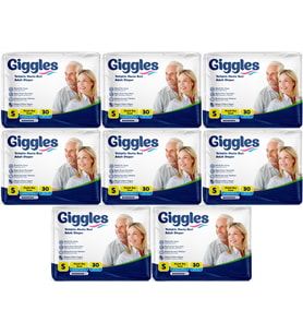 Giggles Hasta Bezi Yetişkin Bel Bantlı Tekstil Yüzey Küçük - Small (S) 240 Adet (8PK*30)