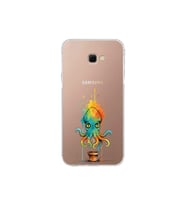 Samsung Galaxy J4+ Plus ile uyumlu Splash ahtapot tasarımlı şeffaf silikon kılıf